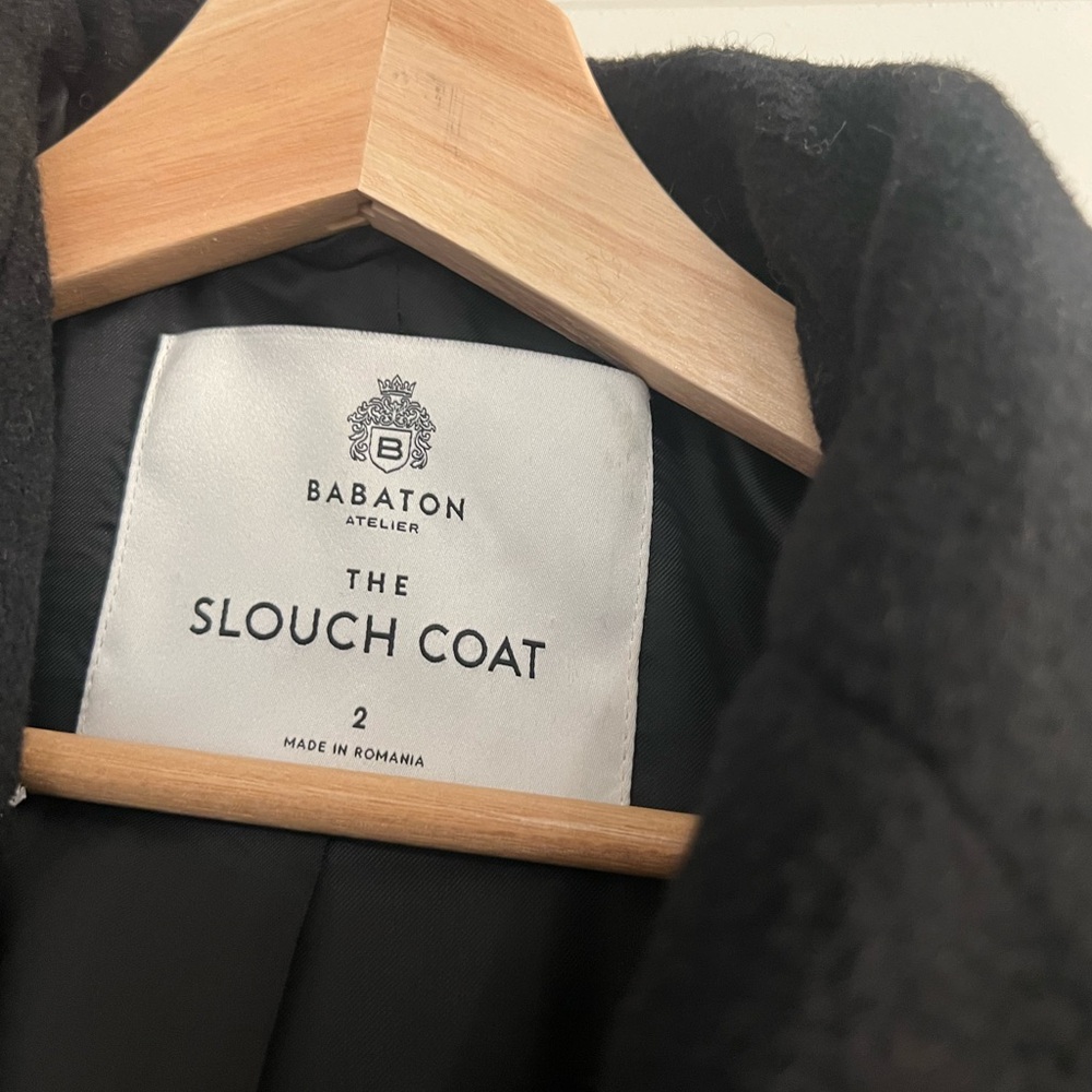 Aritzia Slouch Coat Black Size 2